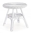 Vrtni stolić ALLISS bijeli - prirodni ratan