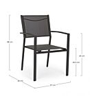 Vrtna stolica HILDE antracit LH32 s naslonima za ruke