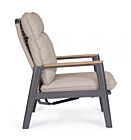 Vrtna fotelja MIGUEL s jastucima i podešavanjem naslona - antracit JX55