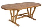 Produljivi ovalni drveni vrtni stol NOEMI 150-200X90 - bagrem