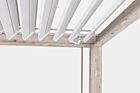 Detalj dvostrukih lamela pergole OCEAN rustic-bijela s bijelim završetkom