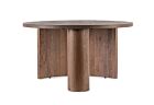 Okrugli stolić od drveta manga ORISSA D80 smeđi