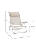 CAYO sklopiva fotelja u svijetlo sivoj boji