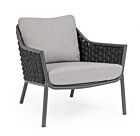 Vrtna fotelja EVERLY antracit QS22 s jastucima