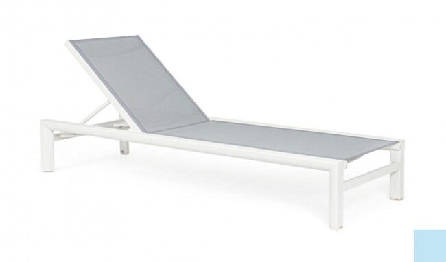 Ležaljka SKIPPER s kotačićima bijela YK11