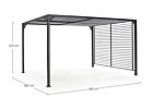 GAZEBO NOA 3X3.6 ANTRACIT LH32