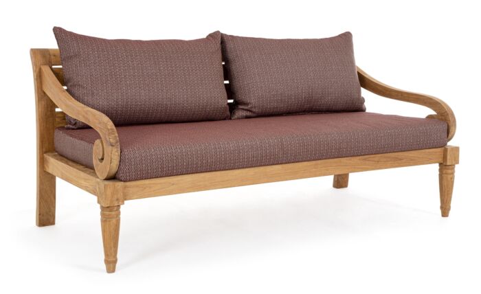Drvena sofa 2-3P KARUBA WINE - FSC sa jastucima