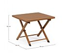 Sklopivi stolić TAYLOR 44X43 PECAN
