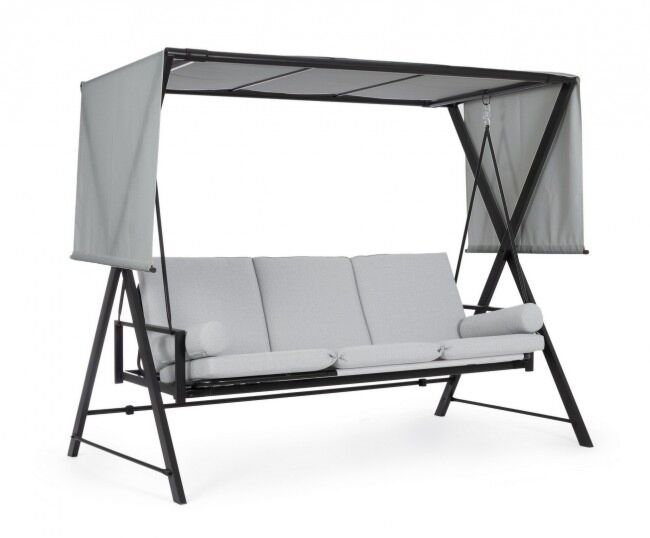 Vrtna ljuljačka trosjed POMPEI s jastucima i platnenim krovom