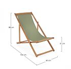 Drvena sklopiva ležaljka RELAX NOEMI zelena mahovina