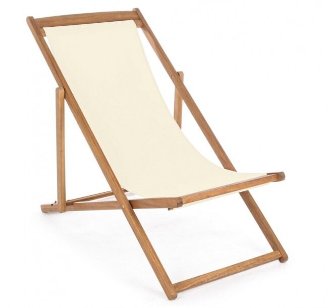 Leseni zložljivi ležalnik RELAX NOEMI BEŽ