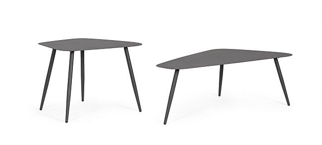 Set dvaju stolića YVONNE SVAS antracit – metalni