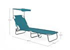 Vrtna sklopiva ležaljka za plažu ORISTANO s krovom TURCHESE 
