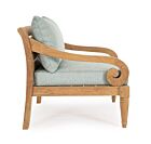 Drvena fotelja KARUBA AQUA - FSC sa jastucima