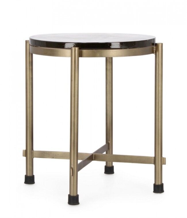 Klubska mizica ZAYLA v medeninasti barvi H50