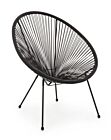 Vrtna fotelja PARKER crna