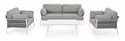 Vrtna sofa - dvosjed PARDIS bijeli QS20/grafit