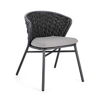 Vrtna stolica HARLOW antracit QS22/grafit