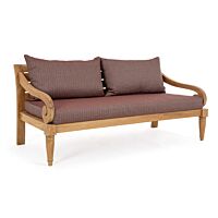 Drvena sofa 2-3P KARUBA WINE - FSC sa jastucima