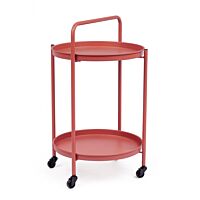 Servirna kolica s pladnjem AUSTIN TWIN – terracotta D44,5 H70