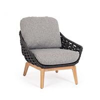 Vrtna fotelja TAMIRES antracit s jastukom