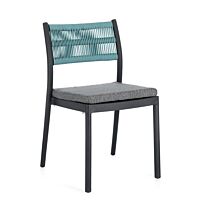 Vrtna stolica ALVIN s jastukom u boji antracit - avio