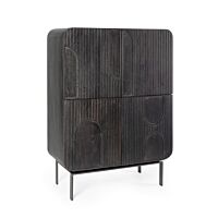 Visoka komoda 4 vrata ORISSA crna