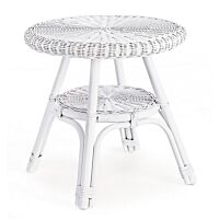 Vrtni stolić ALLISS bijeli - prirodni ratan