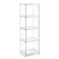 BIZZOTTO 5P KNJIŽNA OMARA LINE WOOD WHITE