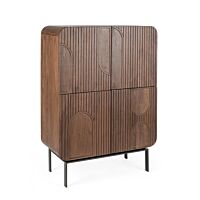 Komoda ORISSA od drveta manga 4 vrata smeđa 90 x 42 x 120 cm