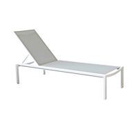 Vrtna ležaljka BELFAST – naslagiva svijetlo siva