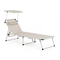Vrtna sklopiva ležaljka za plažu CAYO svijetlo siva