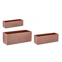 BIZZOTTO SET3 LONČEK ZA VAZO TRESSAGE RECT TERACOTTA