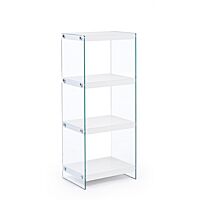 BIZZOTTO 4P KNJIŽNA OMARA LINE WOOD WHITE