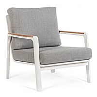 Fotelja JALISCO s jastucima u bijeloj boji WG20