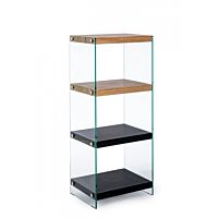BIZZOTTO 4P KNJIŽNA OMARA LINE WOOD ČRNA