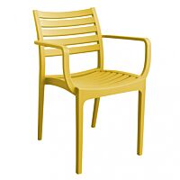 Vrtni stolac EVELINE s naslonima za ruke – žuti