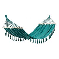 JUAN viseća mreža tirkizna 100x200 cm - s drvenim šipkama