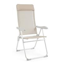 Sklopiva vrtna fotelja CAYO s visokim naslonom u svijetlo sivoj boji