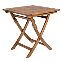 Kvadratni drveni vrtni sklopivi stol NOEMI 70X70 - bagrem