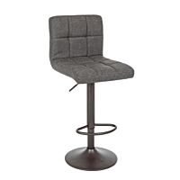 BIZZOTTO barski oblazinjen stol GREYSON temno siv VINTAGE
