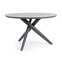 BIZZOTTO Vrtna okrogla miza JULIAN D120 antracit JX55