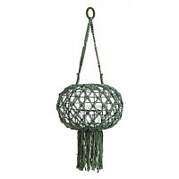 Viseća lanterna MACRAME – zelena H70