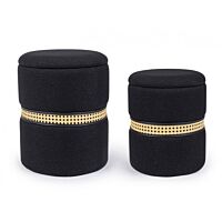 BIZZOTTO SET2 KARINA ČRNA POSODA POUF