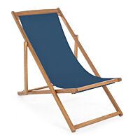 Sklopiva vrtna drvena ležaljka RELAX NOEMI u plavoj boji