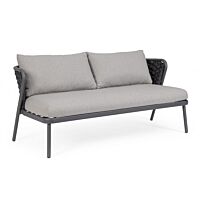 BIZZOTTO Vrtni kavč dvosed HARLOW antracit QS22/GRAPHITE
