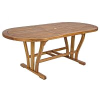 Produljivi ovalni drveni vrtni stol NOEMI 150-200X90 - bagrem