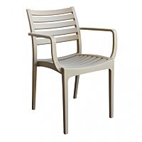 Vrtni stolac EVELINE s naslonima za ruke – tortora