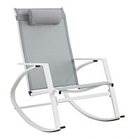 Stolica za ljuljanje DEMID bijela – metalna konstrukcija