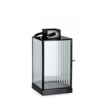 TEHRI lampion transparentno crni H27.5
